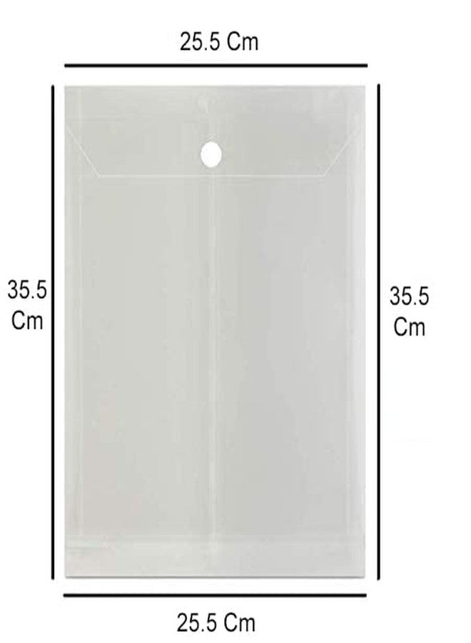 Shining Zon Transparent Plastic Documents Organizer Folder File Top-Opening with Snap Button Closure A4 Legal Documents File Holder (Pack of 6) - Image 3