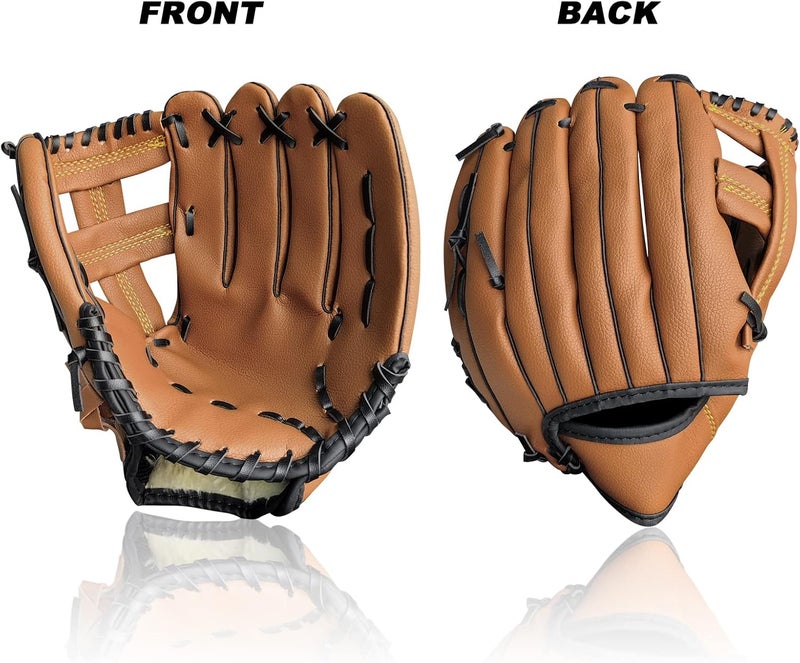 Aoutacc Baseball Gloves Softball Glove,12.5 Player Preferred Wear-Resistant PU Material Thicken Softball Fielding Glove,Left Hand Gloves Right Hand Throw for Youth Adult - Image 4