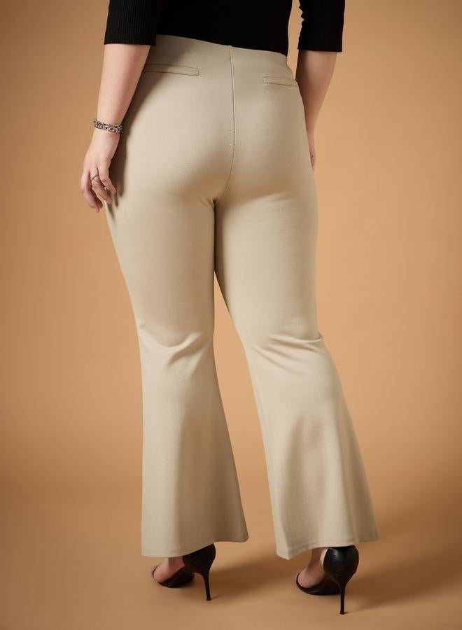 SASSAFRAS Plus Size Solid Flared Pants - Image 5