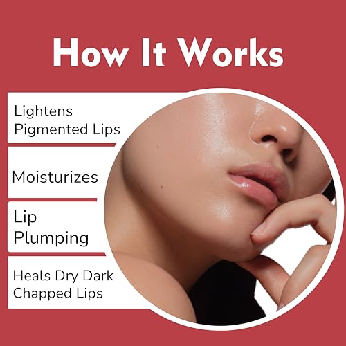 Dermistry Plumping SPF10 Glossy Strawberry Lip Balm for Dry Dark Pigmented Chapped Lips with Shea Butter, Retinol, Coconut Oil Provides Sun Protection, Dark Black Pigmentation Remover Men Women 15ml - Image 5