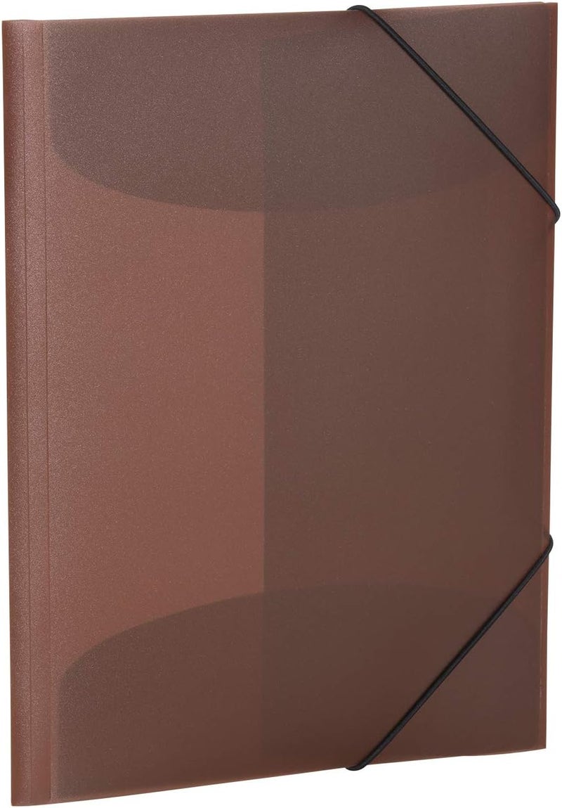 Herma Elastic Folder Translucent in Brown, A3, Sturdy Plastic, with 3 Inner Flaps, 1 Span Folder - Image 1