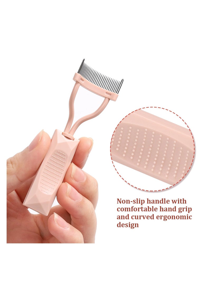 SYOSI - Eyelash Comb Separator, Arc Designed Lash Definer Comb, Makeup Mascara Comb, Applicator With Cover, Eye Cosmetic Brush Tool, Eyelash Comb Lash Separator Tool, Mascara Brush Eyelash Brush (2PCS) - Image 1
