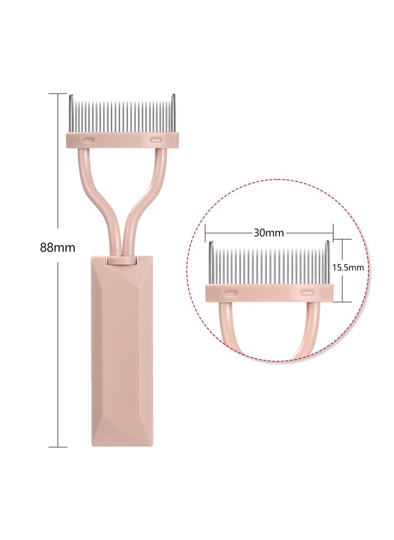 SYOSI - Eyelash Comb Separator, Arc Designed Lash Definer Comb, Makeup Mascara Comb, Applicator With Cover, Eye Cosmetic Brush Tool, Eyelash Comb Lash Separator Tool, Mascara Brush Eyelash Brush (2PCS) - Image 1