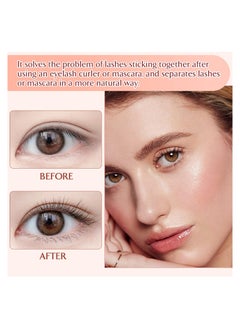 SYOSI Eyelash Comb Separator, Arc Designed Lash Definer Comb, Makeup Mascara Comb, Applicator With Cover, Eye Cosmetic Brush Tool, Eyelash Comb Lash Separator Tool, Mascara Brush Eyelash Brush (2PCS)  - Image 3