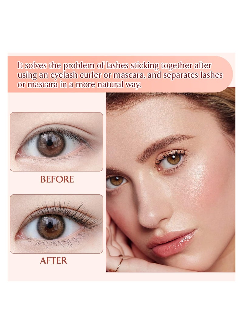 SYOSI - Eyelash Comb Separator, Arc Designed Lash Definer Comb, Makeup Mascara Comb, Applicator With Cover, Eye Cosmetic Brush Tool, Eyelash Comb Lash Separator Tool, Mascara Brush Eyelash Brush (2PCS) - Image 1