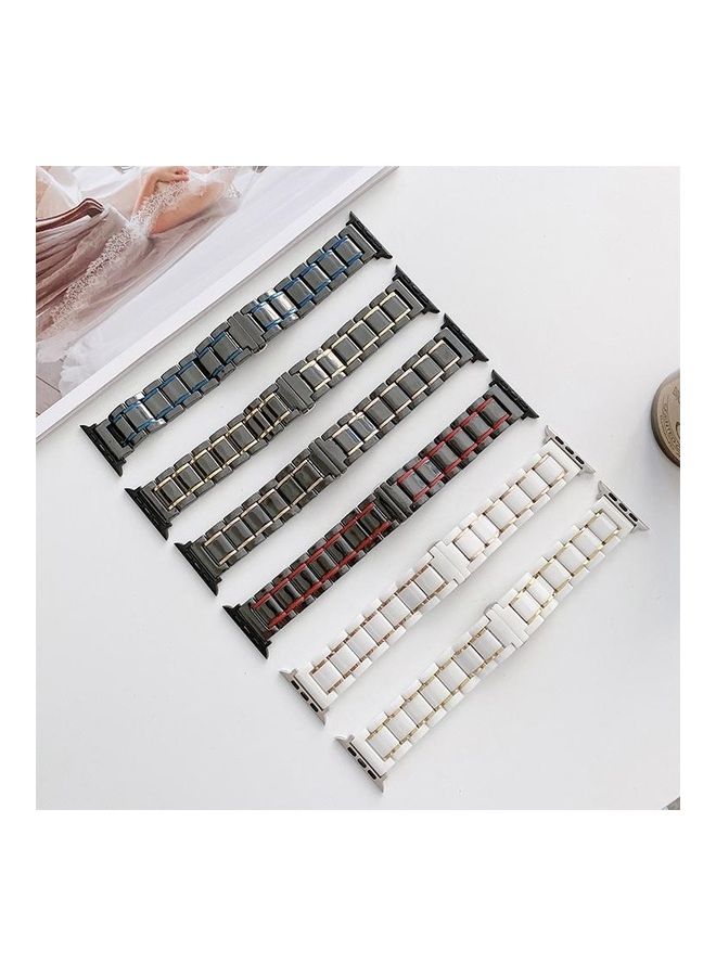 NIBEMINENT Replacement Watchband For Apple Watch Black / Red - Image 1