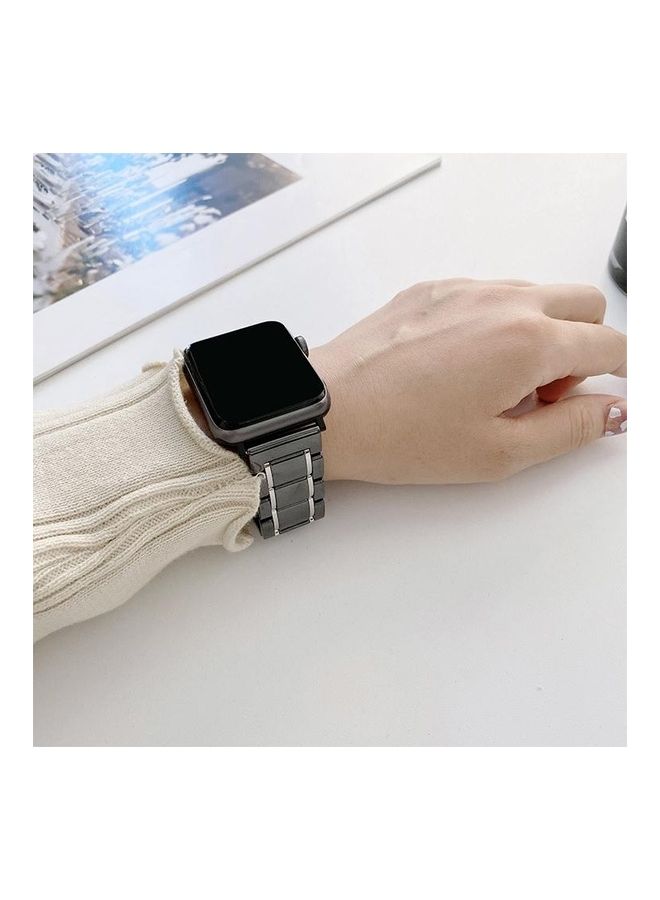 NIBEMINENT Replacement Watchband For Apple Watch Black / Red - Image 5