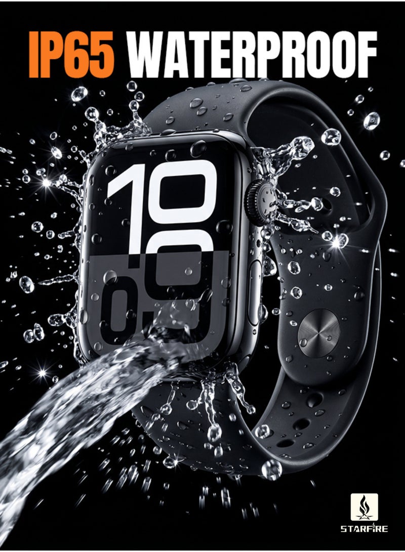 Starfire Smart Watch with Bluetooth Calling, NFC & Heart Rate Monitor, 2.01” Full Touch HD Display, IP65 Water Resistant, Wireless Charging, Alarm, Find Device, 2 Easy Detachable straps - Image 5