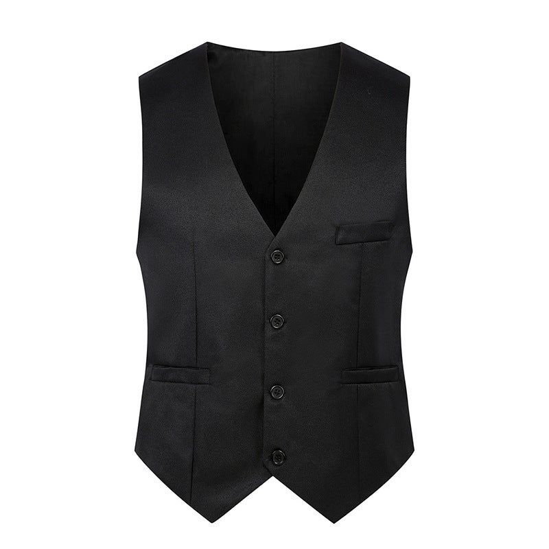 Suit Vest Men'S Korean-Style Slim-Fit Single-Piece Vest Vest Business Casual Professional Best Man Dress - Image 2