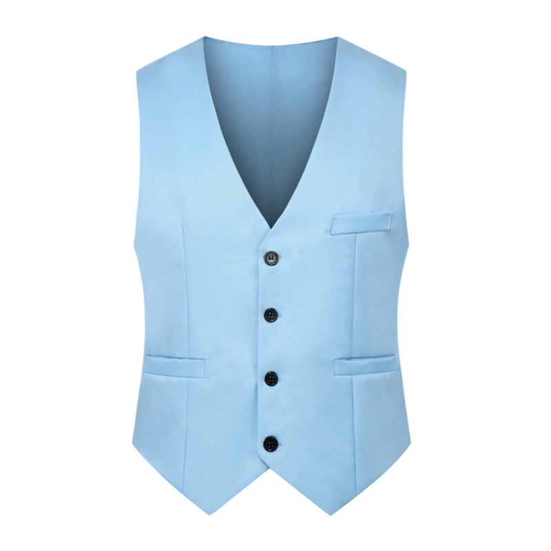 Suit Vest Men'S Korean-Style Slim-Fit Single-Piece Vest Vest Business Casual Professional Best Man Dress - Image 5