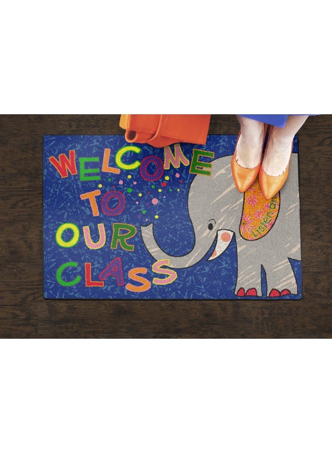Flagship Carpets Childrens Multicolor Welcome Mat For Classroom Or Kids Home School Room Kids Room And Playroom Or Entryway Rug 2' X 3' Elephant - Image 4