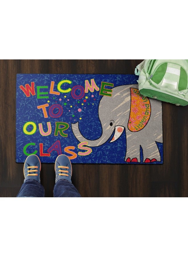 Flagship Carpets Childrens Multicolor Welcome Mat For Classroom Or Kids Home School Room Kids Room And Playroom Or Entryway Rug 2' X 3' Elephant - Image 3
