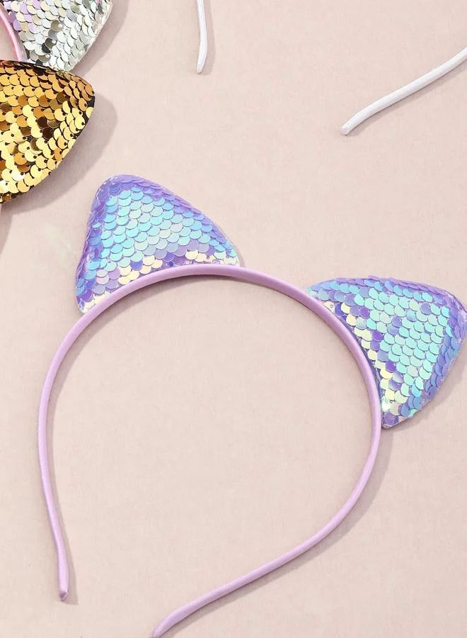 تايك تو Set of 5 - Sequin Cat Ear Headband