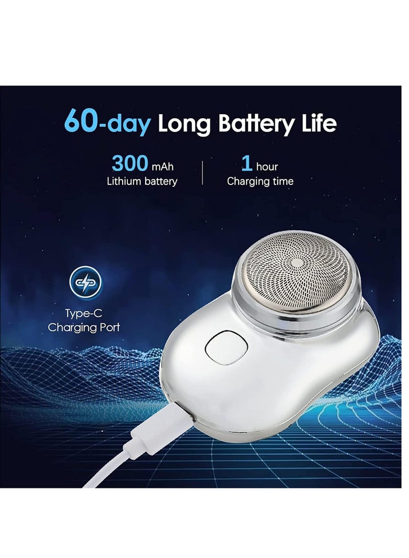 ELTRAZONE Mini&Portable Electric Shaver, New Pocket Portable Electric Shave, Magic USB Mini Shaver Electric Razor For Men, Rechargeable Travel Razors For Men Electric Shaver For Shaving Face(Green) - Image 3