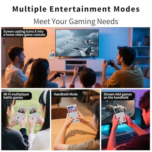 Voacle RG34XXSP Foldable Retro Handheld Game Console , 3.4 Inch IPS Screen Linux System Sunken Dual Joystick Built-in 64G TF Card 5000+ Games Handheld Emulator Support 5G WiFi Bluetooth TV Output(Gray) - Image 4