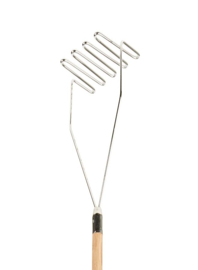 Soro Essentials- 24” Square Potato Masher Chrome Plated with Wooden Handle- Wire Potato Masher Kitchen Tool & Food Masher Perfect for Vegetables Berries Fruits Baby Food Avocado Kitchen Restaurant - Image 4