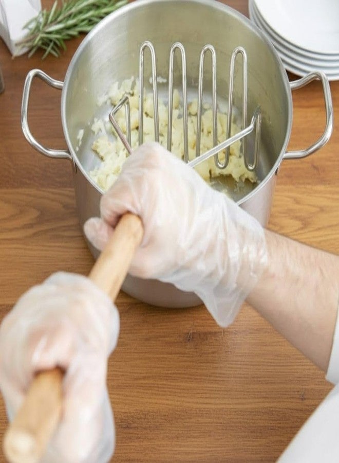 Soro Essentials- 24” Square Potato Masher Chrome Plated with Wooden Handle- Wire Potato Masher Kitchen Tool & Food Masher Perfect for Vegetables Berries Fruits Baby Food Avocado Kitchen Restaurant - Image 2