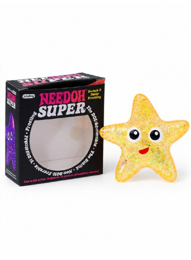 Needoh Starfish Stress Balls,Toy That Changes Color in Sun,Soft Star Shape Stress Relief Stretch and Squeeze Stress Toys for Autism Kid Adults Valentine Day Gift