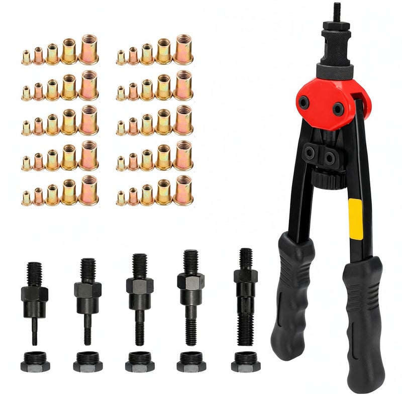 12in Labor-saving Hand Riveter BT-606 Double Insert Manual Rivet Machine Riveting Tools with Nuts - Image 1