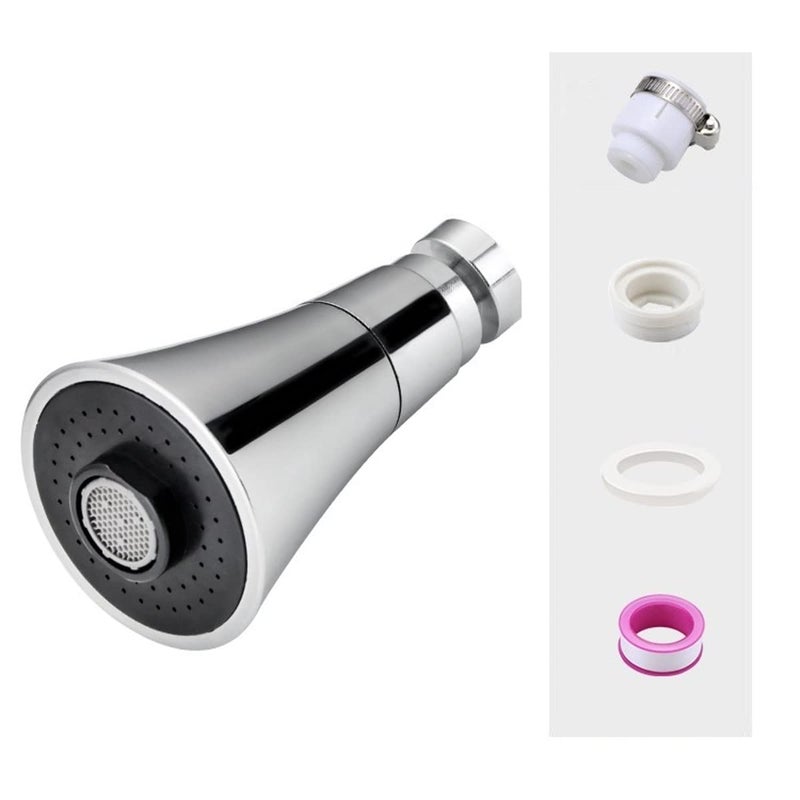 TOMATUS F10 ABS 360 Rotation Water Saving Faucet Extender 2 Mode Health Faucet Silver Chrome Finish Pack Of 1 Short - Image 2