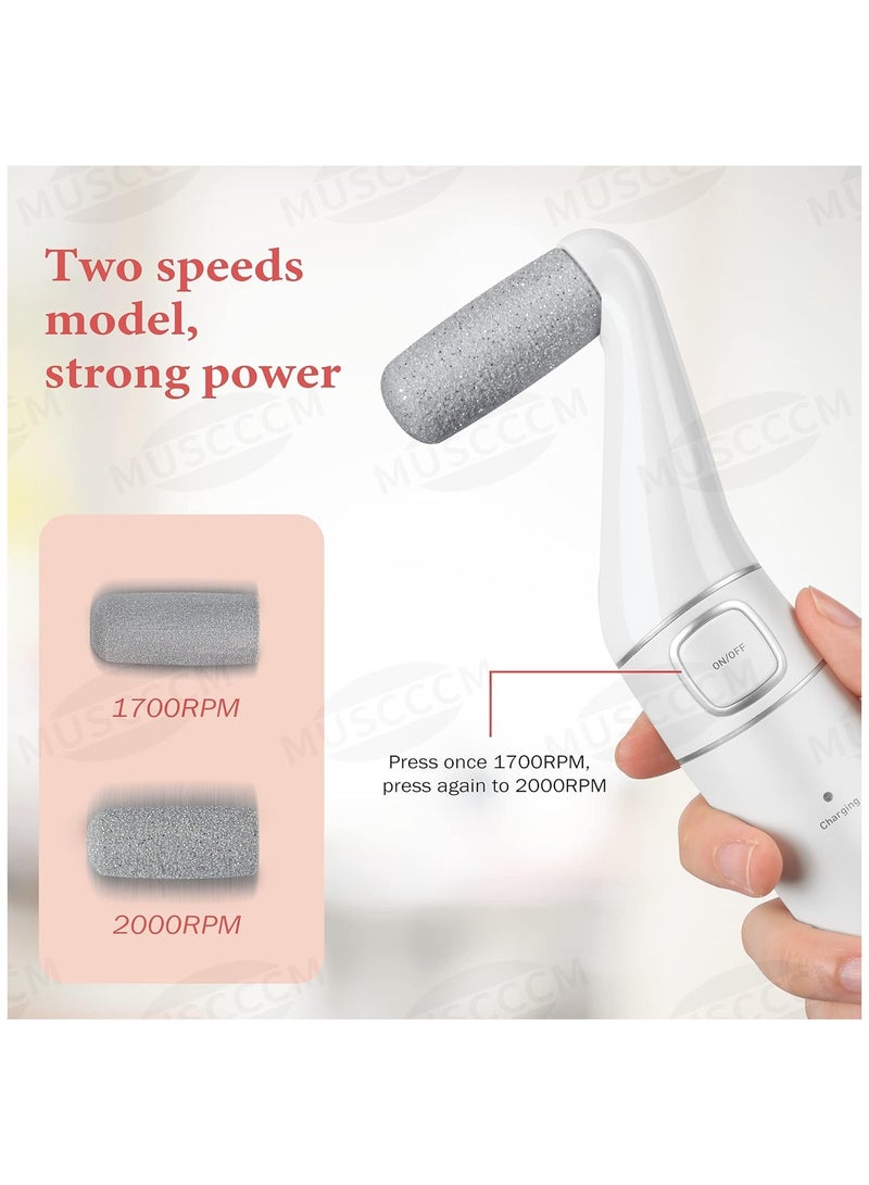 general Electric Callus Remover Pedicure Foot Care and Manicure Callus Rasp USB Rechargeable IPX4 Waterproof Callus Remover with 5 Replacement Rollers - Image 3