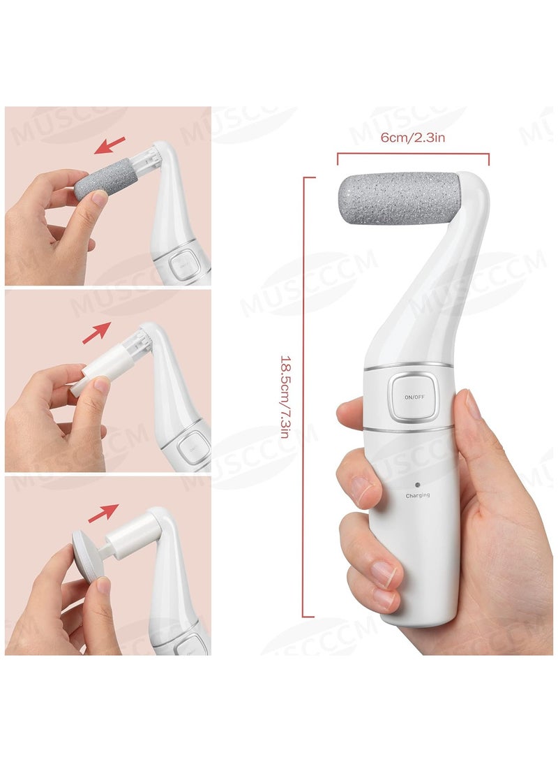 general Electric Callus Remover Pedicure Foot Care and Manicure Callus Rasp USB Rechargeable IPX4 Waterproof Callus Remover with 5 Replacement Rollers - Image 4