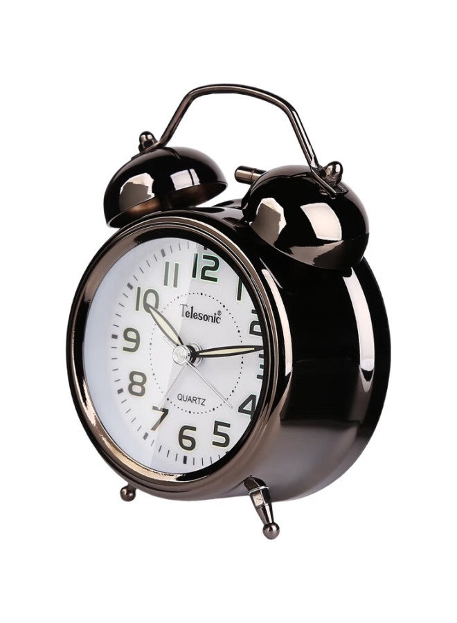 Telesonic Alarm Clock, Creative Design For Students And Children, Loud Bell, Bedroom Bedside, Simple, Luminous, Sweep Second Hand, Traditional Timepiece - Image 1