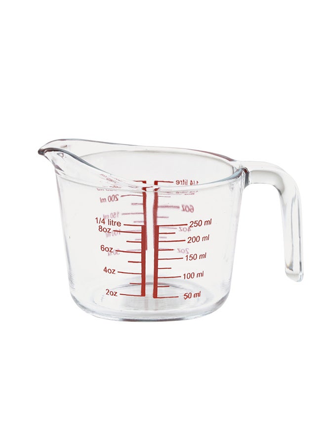 Borosilicate Glass Measuring Jug with Scale Clear 250ml - Image 1