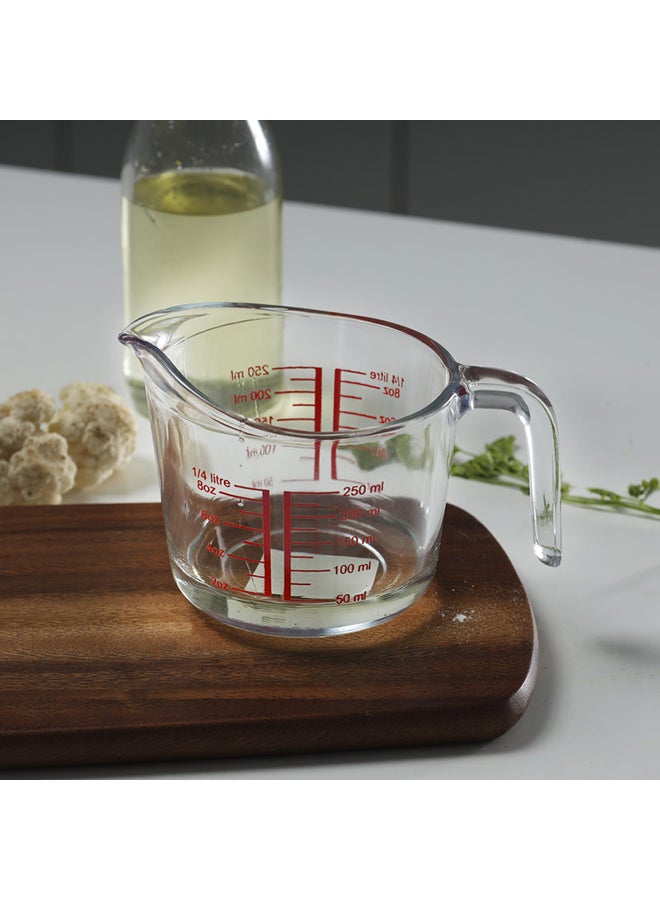 Borosilicate Glass Measuring Jug with Scale Clear 250ml - Image 3
