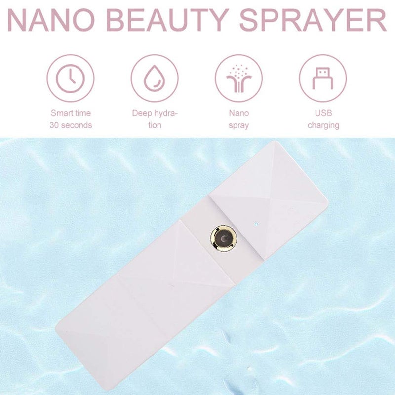 klarako Nano Facial Mister, Cool Mist Facial Steamer Protable Face Hydration Atomization Sprayer For Skin Care, For Facial Steamers Facial-Steamers Makeup, Eyelash Extensions(White) White - Image 1