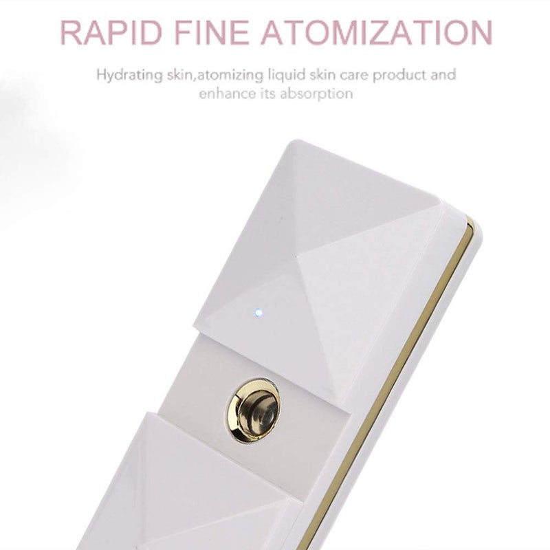 klarako Nano Facial Mister, Cool Mist Facial Steamer Protable Face Hydration Atomization Sprayer For Skin Care, For Facial Steamers Facial-Steamers Makeup, Eyelash Extensions(White) White - Image 2