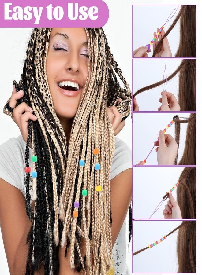 Larrel 6PCS Quick Beader for Hair Braids, Quick Hair Beader for Braiding Beads on Braids, Plastic Ponytail Maker Set with Random Color Beads, Braid Stringer Hair-Beading Tools Kit (Colorful) - Image 5