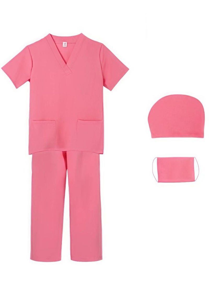 FLYHSO 6 Pcs Doctor Costume Set Cosplay Costume Sets for Kids Pink - Image 4