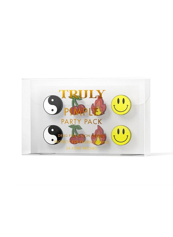 Truly Beauty Pimple Party Pack With Hydrocolloid Acne Patches Pimple Patch Cute Zit Patch Pimples Patches Face Pimple Stickers Cute Pimple Patches 24 Ct 12 Mm - Image 1