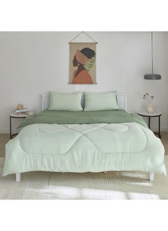 Home Box Derby 3-Piece Reversible Microfiber Queen Comforter Set 230 X 200 Cm  - Image 2