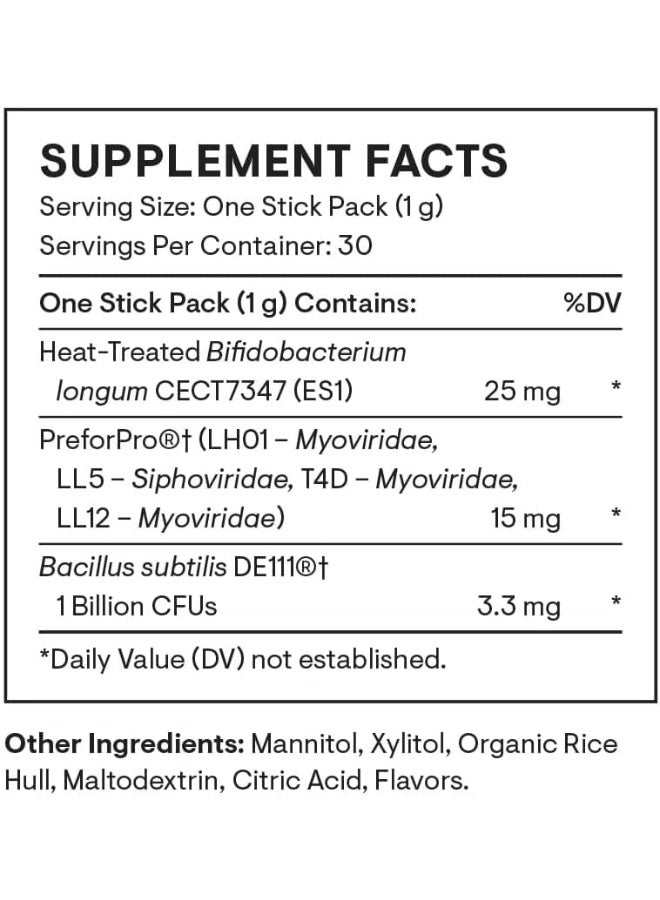 Thorne Complete biotic - 3-in-1 formula with pre-, pro-, and postbiotics, Frosted orange flavored with other natural flavors, Balanced microbiome, Digestive health, Bloat-free formula | Dietary supplement/30 stick packs 30-0.04 oz (1 g) / Total Net WT 1.06 Oz (30G)  - Image 2