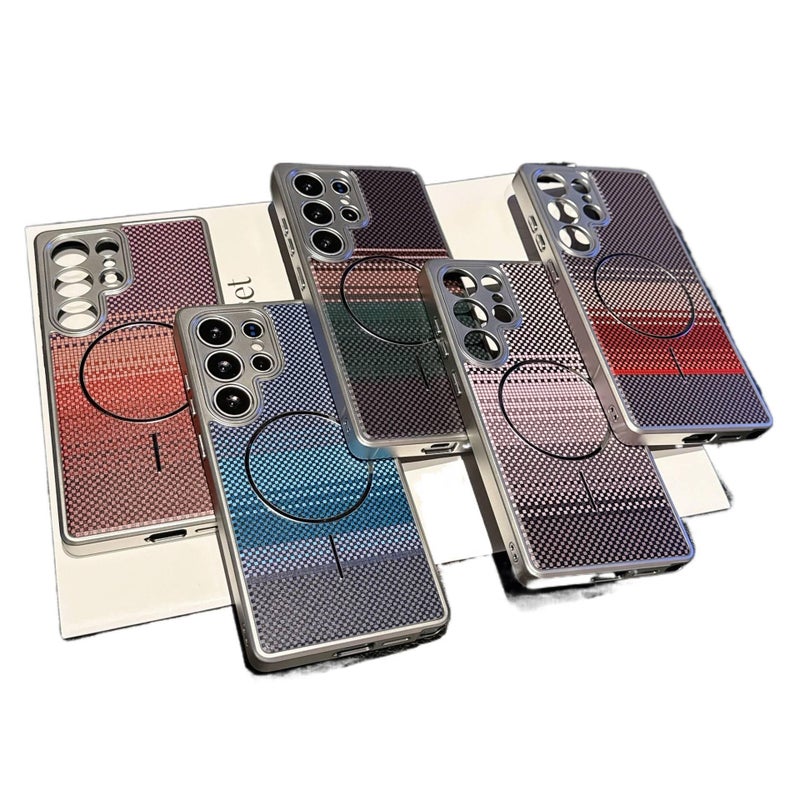 غطاء MagSafe | مقاوم للصدمات لـ Samsung Galaxy S24 Ultra | Silver | TPU | حماية من السقوط | مغناطيس قوي - Image 2