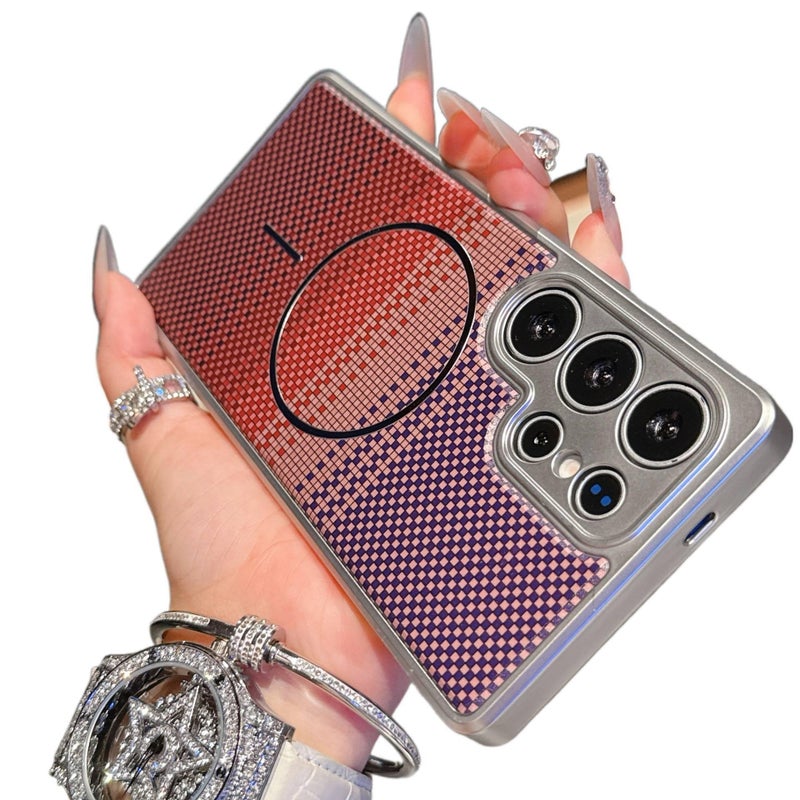 غطاء MagSafe | مقاوم للصدمات لـ Samsung Galaxy S24 Ultra | Silver | TPU | حماية من السقوط | مغناطيس قوي - Image 5