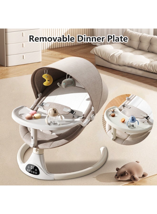 TDOO Baby Swing Infant Swing with Remote Control, Portable Electric Toddler Baby Rocker with Preset Melodies and Bluetooth for 0-6 Months Max 20 Lbs - Image 4