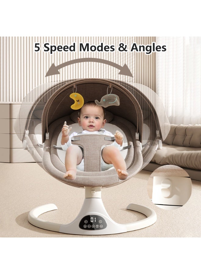 TDOO Baby Swing Infant Swing with Remote Control, Portable Electric Toddler Baby Rocker with Preset Melodies and Bluetooth for 0-6 Months Max 20 Lbs - Image 5