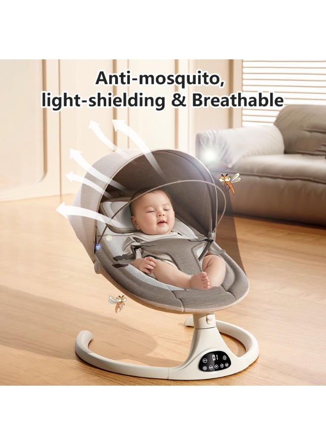 TDOO Baby Swing Infant Swing with Remote Control, Portable Electric Toddler Baby Rocker with Preset Melodies and Bluetooth for 0-6 Months Max 20 Lbs - Image 3