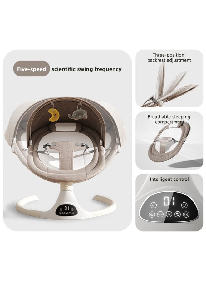 TDOO Baby Swing Infant Swing with Remote Control, Portable Electric Toddler Baby Rocker with Preset Melodies and Bluetooth for 0-6 Months Max 20 Lbs - Image 2