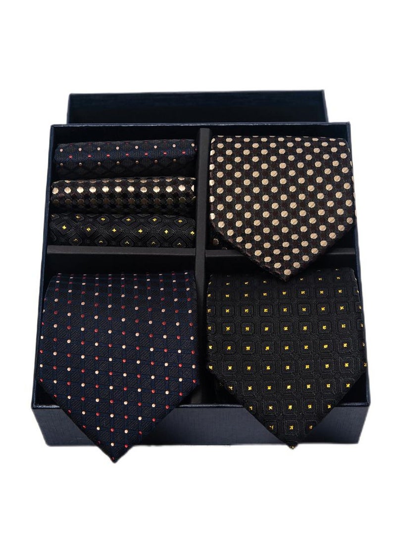 Generic 6pcs men's gift box set 3 ties 3 chest scarves fashion business tie square scarf set  - Image 1
