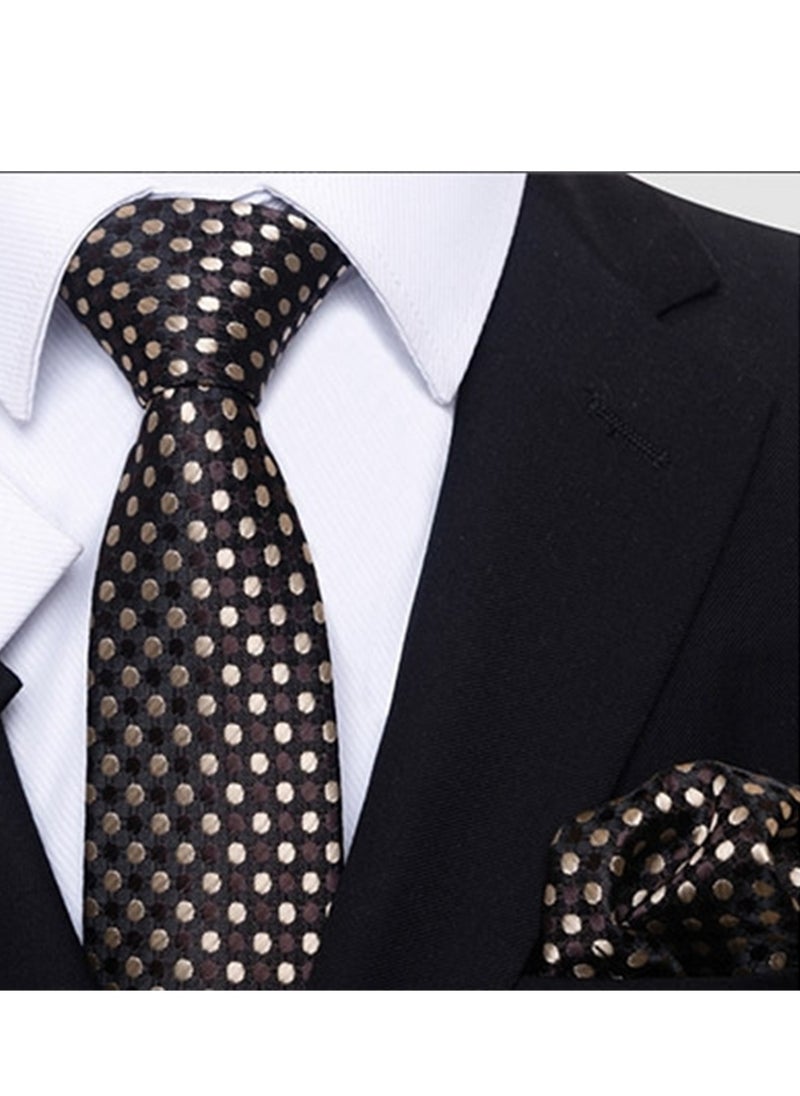 Generic 6pcs men's gift box set 3 ties 3 chest scarves fashion business tie square scarf set  - Image 3