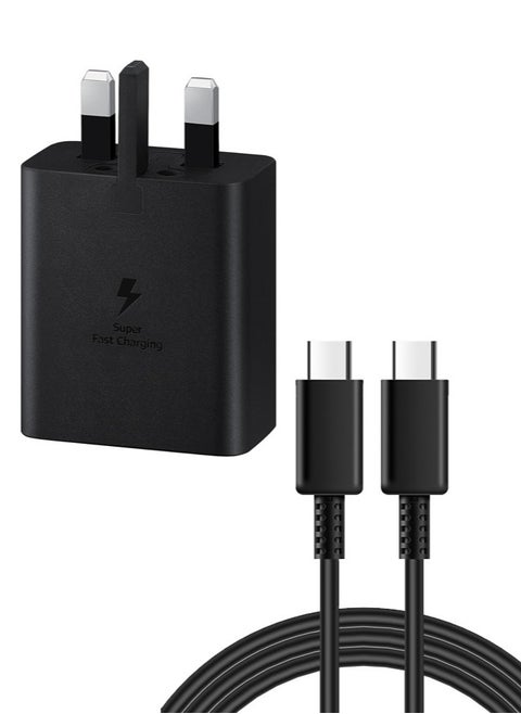 45W USB C Super Fast Charging Charger with 1 m Cable - Compatible with S24 S23 S22 S21 S20 Ultra, S24+ S23+ S22+ S21+, A53, A15, A 55, A54 - Type C Power Adapter,