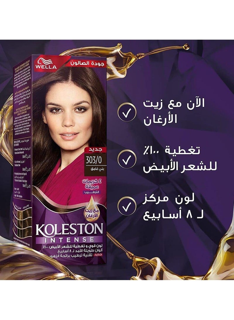 Wella Koleston Wella Koleston Intense Hair Dye - Dark Brown 303/0 - Image 2
