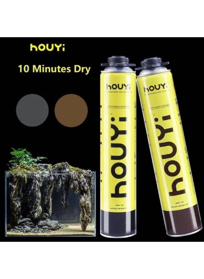 Houya Polyurethane Foam Adhesive For Ecological Landscaping Nature Stone Color/Wood Color - 900g - Image 2