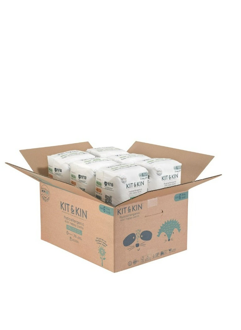 Kit & Kin - Kit & Kin Eco Friendly Baby Diaper | Diaper Pants Size 6-108 Pcs | Hypoallergenic Flash Dry Disposable Diapers | Superior up to 12 Hour Leak Protection - Image 1