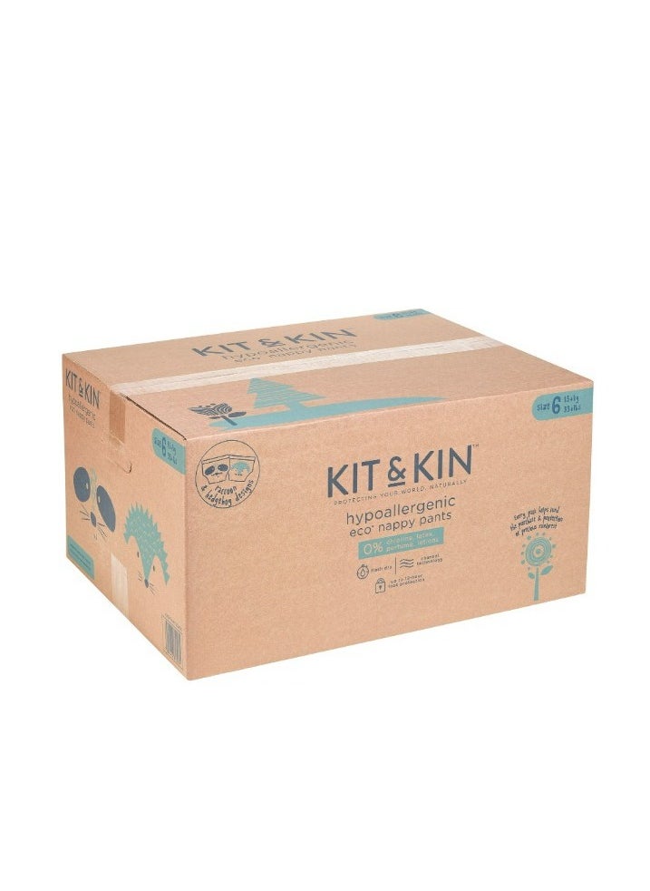 Kit & Kin - Kit & Kin Eco Friendly Baby Diaper | Diaper Pants Size 6-108 Pcs | Hypoallergenic Flash Dry Disposable Diapers | Superior up to 12 Hour Leak Protection - Image 1