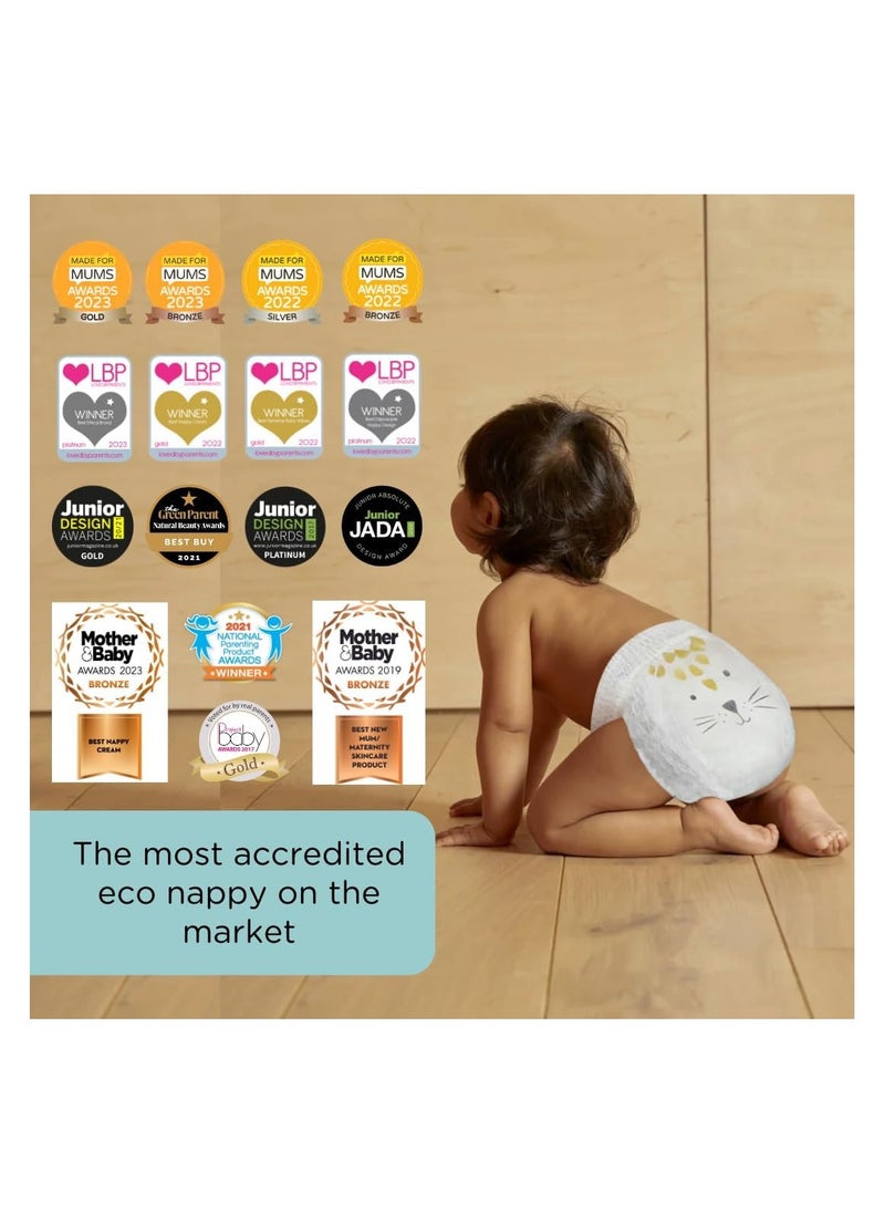 Kit & Kin - Kit & Kin Eco Friendly Baby Diaper | Diaper Pants Size 6-108 Pcs | Hypoallergenic Flash Dry Disposable Diapers | Superior up to 12 Hour Leak Protection - Image 1